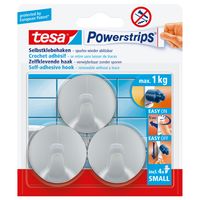 Powerstrips ronde haken small Tesa 3 stuks - Handdoekhaakjes - thumbnail