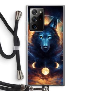 Wolf Dreamcatcher: Samsung Galaxy Note 20 Ultra / Note 20 Ultra 5G Transparant Hoesje met koord
