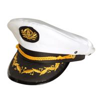 Kapitein carnaval verkleed pet - wit/goud - voor volwassenen - Officier - Zeeman - Marine - thumbnail