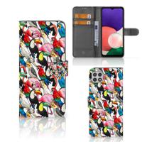 Samsung Galaxy A22 5G | Telefoonhoesje | Met pasjeshouder | Birds