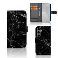 Samsung Galaxy S25 | Bookcase | Marmer Zwart - Origineel Cadeau Vader