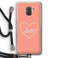 Best heart: Samsung Galaxy A8 (2018) Transparant Hoesje met koord