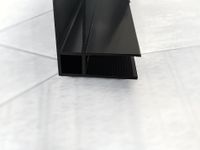 Saniclear Redro hoekprofiel mat zwart 8mm - thumbnail