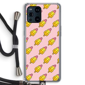 Waterijsjes: Oppo Find X3 Transparant Hoesje met koord