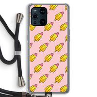 Waterijsjes: Oppo Find X3 Transparant Hoesje met koord