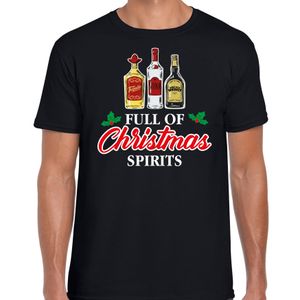 Foute drank humor Kerst t-shirt zwart voor heren