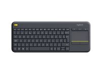 Logitech K400 Plus toetsenbord RF Draadloos AZERTY Frans Zwart - thumbnail