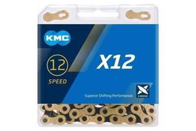 KMC X12 Ketting 12-speed 126-schakels Zwart - Goud KMC X12 Ketting 12-speed 126-schakels Zwart - Goud