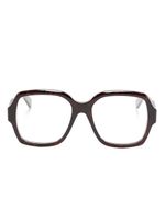 Chloé Eyewear lunettes de vue carrées à effet écailles de tortue - Marron