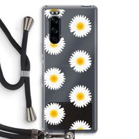 Margrietjes: Sony Xperia 5 Transparant Hoesje met koord Margrietjes: Sony Xperia 5 Transparant Hoesje met koord