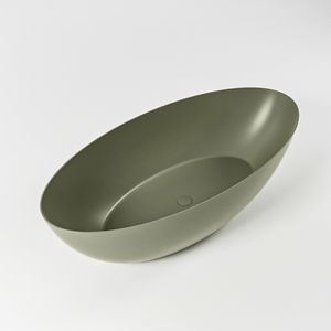Vrijstaand bad Mondiaz Float | 170x80 cm | Solid surface | Ovaal | Army