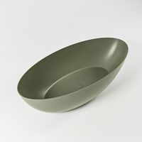 Vrijstaand bad Mondiaz Float | 170x80 cm | Solid surface | Ovaal | Army