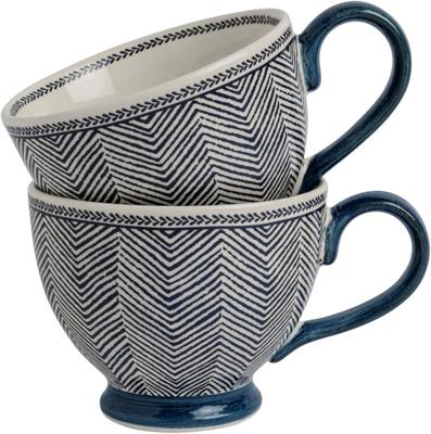 Laura Ashley Giftset 2 Mokken Edwin Blue 43 cl.