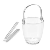 Vivalto IJsemmer incl tang - ijsklontjes houder - transparant