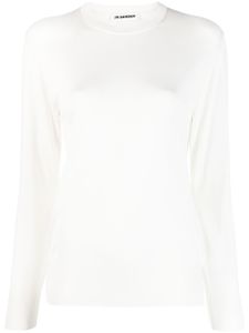 Jil Sander pull en maille à col rond - Blanc