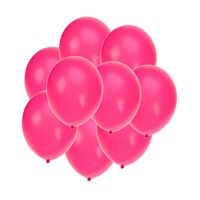 Bellatio decorations - Ballonnen knalroze/felroze 25x stuks rond 27 cm