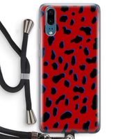 Red Leopard: Huawei P20 Transparant Hoesje met koord
