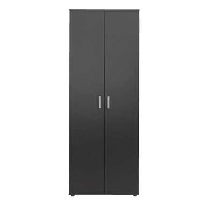 Kast Inca 2-deurs - antraciet - 184x70x34,5 cm - Leen Bakker