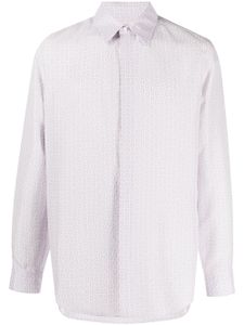 FENDI chemise en soie à motif FF - Violet