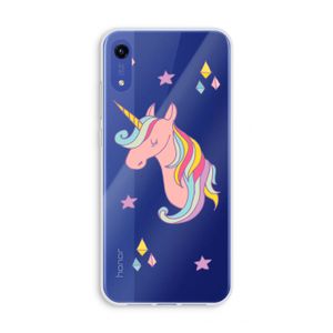 Roze eenhoorn: Honor Play 8A Transparant Hoesje