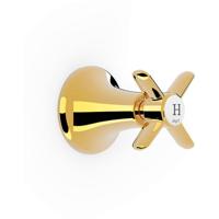 Tres Clasic stopkraan warm 1/2" bi x 1/2" bi 24k Goud glans
