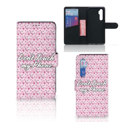 Xiaomi Mi Note 10 Lite Portemonnee Hoesje Flowers Pink DTMP Xiaomi Mi Note 10 Lite Portemonnee Hoesje Flowers Pink DTMP