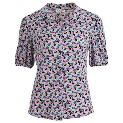 Enjoy - Lila Blouse ballon aop - Maat XXL
