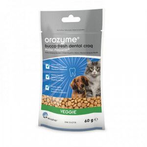 Orozyme Bucco-Fresh Dental Croq tot 10 kg honden/kattensnack 60 g