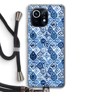 Blauw motief: Xiaomi Mi 11 Transparant Hoesje met koord