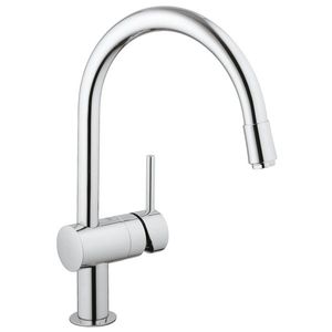 Grohe Minta keukenkraan met draaibare ronde uitloop en uittrekbare perlator chroom 32918000