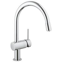 Grohe Minta keukenkraan met draaibare ronde uitloop en uittrekbare perlator chroom 32918000 - thumbnail