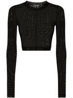 Dolce & Gabbana haut crop en tulle KIM DOLCE&GABBANA - Noir