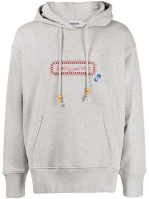 Adish hoodie Alkhws à logo imprimé - Gris