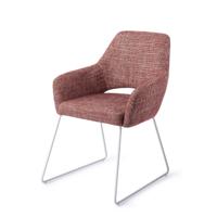 Jesper Home Eetkamerstoel 'Yanai' Slide White, kleur Berry Bars