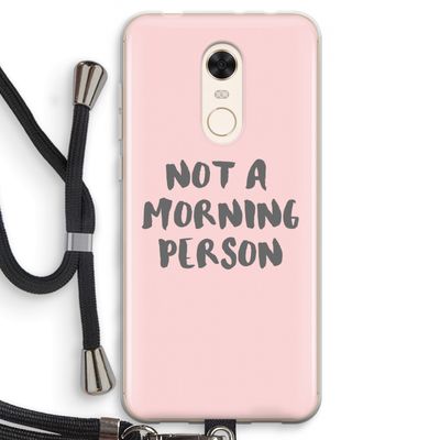 Morning person: Xiaomi Redmi 5 Transparant Hoesje met koord