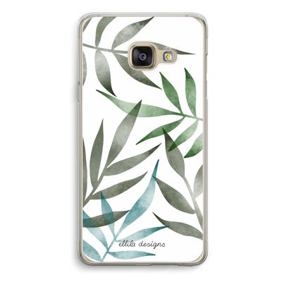 Tropical watercolor leaves: Samsung A3 (2017) Transparant Hoesje