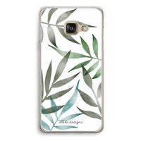 Tropical watercolor leaves: Samsung A3 (2017) Transparant Hoesje