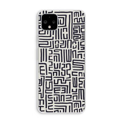 Moroccan Print: Pixel 4 XL Transparant Hoesje