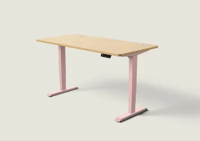 Desktronic HomePro bureau Zachtroze / Eiken / 160x80 cm