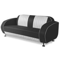 Bel Air Retro Waverly Tweezitter Sofa SF02CBG63 Zwart/Wit