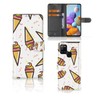 Samsung Galaxy A21s Book Cover Icecream