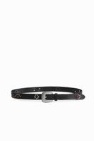 Leren riem met studs - BLACK - 85 - thumbnail