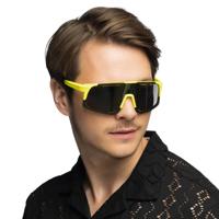 Carnaval/verkleed Apres Ski bril - zwart/geel - volwassenen - kunststof - Apres Ski leraar