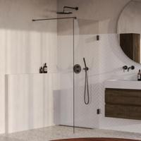 Brauer Void - Inloopdouche - Helder Glas - 70 x 200 cm - incl. Glascoating - PVD Gunmetal Geborsteld