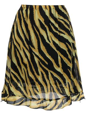 Versace Pre-Owned jupe à imprimé tigre (années 2000) - Noir