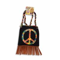 Carnaval verkleed tas - Hippie schoudertas - Peace - Flower Power - Sixties