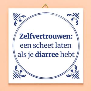 Tegeltje Zelfvertrouwen