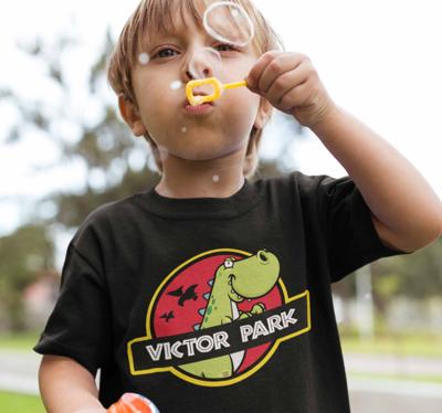 Jurassic Park dinosaur kinder t-shirt met naam