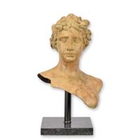 A BRONZE MOUNTED BUSTE OF A WOMAN