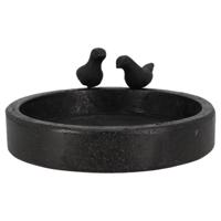 Vogelbad/voederschaal rond - zwart - graniet - D33 cm - drinkschaal voor tuinvogels Vogelbad/voederschaal rond - zwart - graniet - D33 cm - drinkschaal voor tuinvogels